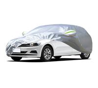 Favoto Funda de Coche Exterior Impermeable - Transpirable Compatibles con Volkswagen Polo(1981-2024) Anti-UV Transpirable Resistente al Polvo Lluvia Rasguño Nieve al Aire Libre Plateado