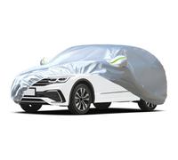 Favoto Funda de Coche Exterior Impermeable - Transpirable Compatibles con Volkswagen Tiguan(2007-2024) Anti-UV Transpirable Resistente al Polvo Lluvia Rasguño Nieve al Aire Libre Plateado