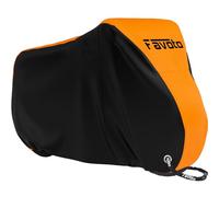 Favoto Funda para Bicicleta Exterior, 210D Oxford Cubierta Protector Impermeable al Aire Libre contra Lluvia UV Polvo Nieve para Bicicleta Montaña Carretera, 200x70x110cm Negro+Naranja