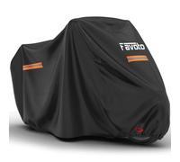 Favoto Funda para Moto Impermeable XL Cubierta de Motocicleta Protectora al Aire Libre a Prueba de Polvo Sol Lluvia Viento Nieve con Tiras Reflectantes Negro 220x102x122cm