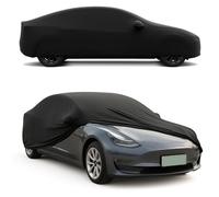 Favoto Funda para Tesla Model 3 - Cubrecoches Antipolvo Transpirable con Protección para Puerto de Carga, Ideal para Interior y Garajes Subterráneos
