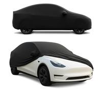 Favoto Funda para Tesla Model Y - Cubrecoches Antipolvo Transpirable con Protección para Puerto de Carga, Ideal para Interior y Garajes Subterráneos