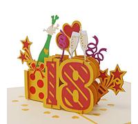 Favour Pop Up 18º cumpleaños TA (oro, 13 x 18 cm)