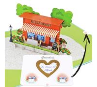 Favour Pop Up® - Novedad: tarjeta desplegable con diseño de tarjeta para colocar un adhesivo rascador en forma de corazón. Gran sorpresa para una invitación a cenar. SCTF156