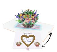 Favour Pop Up® - Novedad: tarjeta desplegable con diseño para colocar un adhesivo rascador en forma de corazón. Gran sorpresa para los amantes de las flores. SCXP059