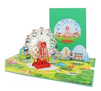 Favour Pop Up® - Tarjeta de felicitación en 3D para muchas ocasiones, una obra de arte de filigrana que se abre como una noria en una feria del condado. XP122