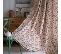 FAWFCJD Boho Floral Cortinas Opacas For Dormitorio Shabby Chic Oscurecimiento De La Habitación Cortina Ventana con Aislamiento Térmico Paneles Gruesos Cortinas Patrón Flores(Size:150x200cm)