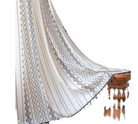FAWFCJD Cortinas Bohemias, Cortinas Geométricas For Ventana, Cortina For Sala De Estar, Cortinas Bohemias For Dormitorio, Bolsillo For Barra, Cortina De Tratamiento De Ventana(150x160cm)