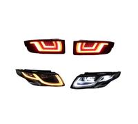 faxiulan Conjunto Faros Delanteros Coche Para Rover Para Evoque L538 12-18 Faros De Coche + Traseros Led Accesorios Actualización Conjunto Luces DRL
