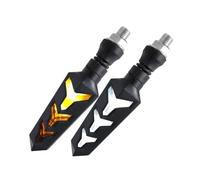 faxiulan Intermitentes Moto Luces de señal giro para motocicleta, luces flexibles tipo espina pescado, indicador dirección flujo, 2 uds