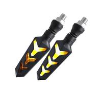 faxiulan Intermitentes Moto Luces de señal giro para motocicleta, luces flexibles tipo espina pescado, indicador dirección flujo, 2 uds