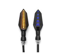 faxiulan Intermitentes Moto Señales de giro universales para motocicleta, lámpara ámbar flecha, luces freno señal intermitente trasera, indicadores 12V, 2/4 Uds