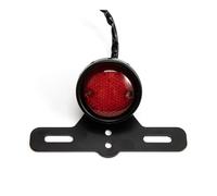 faxiulan Piloto Trasero Moto Luz de freno trasera para motocicleta LED retro roja con soporte para matrícula para Chopper para Bobber