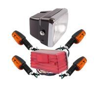 faxiulan Piloto Trasero Moto Luz delantera y trasera para motocicleta luz de giro para Haojue para Qingqi para Jingcheng AX100 A100 100 cc iluminación 2 tiempos