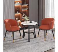 FAXJRU 1 mesa, 2 sillas, mesas pequeñas para sala de conferencias, mesa de negociación de recepción, mesa de centro redonda y respaldo de salón, juego de 3 piezas, mesa de negociación y silla, sala de