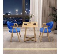 FAXJRU 60CM Juego de Mesa de Comedor Cuadrada con Sillas,Mesa de Cocina Moderna y Juego de 2 Sillas,Combinación de Mesa Recepción y Silla(Wood Color Table,I)