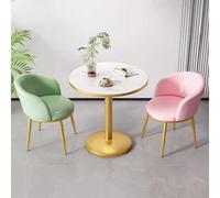 FAXJRU 60CM Mesa Redonda Comedor con 2 Sillas, Mesa De Moderna para Sala De Estar, Decoración De Balcón Pequeña(E)