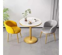 FAXJRU 60CM Mesa Redonda Comedor con 2 Sillas, Mesa De Moderna para Sala De Estar, Decoración De Balcón Pequeña(D)