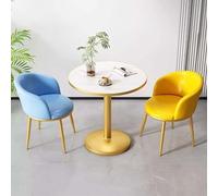FAXJRU 60CM Mesa Redonda Comedor con 2 Sillas, Mesa De Moderna para Sala De Estar, Decoración De Balcón Pequeña(C)