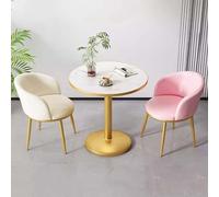 FAXJRU 60CM Mesa Redonda Comedor con 2 Sillas, Mesa De Moderna para Sala De Estar, Decoración De Balcón Pequeña(F)
