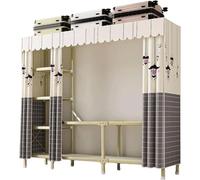 FAXJRU Armario portátil con Barra Colgante, Burro Plegable para Ropa de Tela Oxford, Ropero Organizar de Almacenamiento para Dormitorio(128x45x170cm)