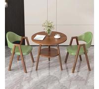 FAXJRU Juego De Mesa De Comedor Redonda con Sillas, Mesa Moderna Y 2 Sillas,Combinación De Mesa Recepción(Green B)