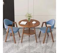 FAXJRU Juego De Mesa De Comedor Redonda con Sillas, Mesa Moderna Y 2 Sillas,Combinación De Mesa Recepción(Blue A)