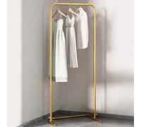 FAXJRU Perchero Burro Burro para Ropa Perchero de Pie Armario Abierto Multifuncional para Entrada Pasillo Dormitorio Salón, para Ropa Zapatos Bolsas Canastas(Gold,60cm/23.6in)