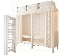 FAXJRU Perchero de Ropa de Tela Portátil, Armario Plegable de Ropa de Tela, Estantes Organizador de Almacenamiento, Estantes con Riel, para Casas de Alquiler y Pasillos(A,130cm/51.2in)