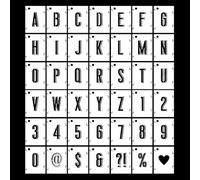 FAYAHAR 42 Piezas Plantillas Letras, 7,5 cm Reutilizables Plantilla Letras, Decorative Lettera Stencil con Lettere e Numeri e Simboli, para Pintar Proye, DIY Art
