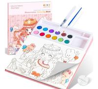 FAYAHAR Libro para Colorear, Pintura con Libros de Agua para Niños, Libro Magico Pintar con Agua con Pincel, Acuarelas Regalo para Niños 3+ Años - Princesa