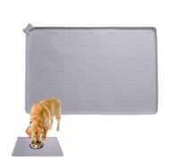 Fayarrd Alfombra para cuenco de agua | Alfombra de comedor antiderrame de silicona, 60 x 40 cm de comida antideslizante plegable para perros y gatos comer interior exterior cocina suelo para perros