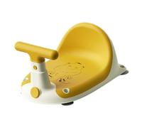 fayarrd Asiento de baño para bebé, asiento de bañera, taburete de dibujos animados para niños duchas | Multifuncional baño de bebé no tiene que deslizarse en forma de motocicleta asiento de ducha para