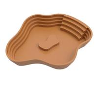 fayarrd Cuenco para reptiles, cuenco de agua para recipientes de reptiles - Turtle Feeding Plate | Reptiles Pool Water Bowl con Rampa - Adorno de acuario para gecko/serpiente/dragón barbudo /