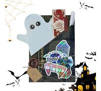 fayarrd Encuentro En La Oscuridad Con Un Libro Para Halloween, Para Halloween Cita En La Oscuridad Con Un Libro, Regalos De Fiesta Tarjetas Calcetín De Navidad Para Biblioteca Lectura Lector