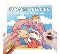 fayarrd Libros Para Colorear Para La Relajación: Libros De Arte Infantil Para Estimular La Creatividad,Ilustraciones Sencillas Y Lindas De Matrimonio Y Amor Romántico Para Niños Niñas Y Adolescentes