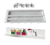 fayarrd Molde de silicona fundido, molde de silicona para estatua de cuenta regresiva navideña - Molde reutilizable para hormigón y yeso con desmoldado fácil - Para decoración de resina