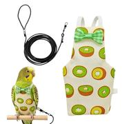 fayarrd Ropa para el Degli - Vestido para casa Reutilizable y Lavable | Arnés con Cuerda para - Apto para: Gorrión, Periquito, Insepble, Conuro, Calopsitta