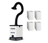 Fayelong filtro para extractor de humo de soldadura amortiguador de humo absorbente de humo de soldadura para estación de soldadura ESD portátil filtración de tres capas con cubierta de goma