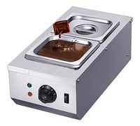 Fayelong Máquina de fusión de chocolate y calentamiento, dispositivo de fusión eléctrico, horno de fusión de chocolate, con doble recipiente, 6 l, capacidad de acero inoxidable, 30-80 °C, 220 V, 600 W