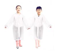 Fayemint 2 Piezas Poncho Lluvia, Poncho Lluvia con Capucha, EVA Chubasquero para Niños Niñas, Reutilizable, para el Ciclismo al Aire Libre, el Camping, los Viajes y la Pesca