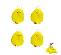 Fayemint 4 Piezas Colgante de Peluche Patito, Patito Amarillo Keychain Llavero Del, Llavero de Peluche de Pato, para El Bolso, el Bolso, La Mochila de Los Niños (5.5×4.5cm)