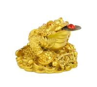 Fayemint Feng Shui Sapo Decoración, Dinero Rana Feng Shui, Moneda Sapo Decoración, Oro, Afortunada Decoración de China, para Sala de Estudio, Sala de Estar, Oficina
