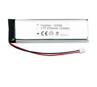 Fayerkar Batería de polímero de litio recargable de 3.7 V 3700 mAh 103395 con conector JST. Antes de comprar, asegúrese de que la polaridad del dispositivo coincida con la batería