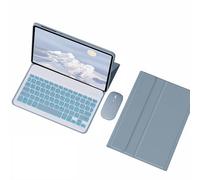 FAYGAOAI Funda con Teclado para Lenovo Tab M10 Plus 3ª Gen (2022) TB-125FU 10,6", Contiene Ñ, Retroiluminación 7 Colores, Teclado Inalámbrico Magnético Desmontable,Azul