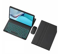 FAYGAOAI Funda con Teclado para Lenovo Tab M10 Plus 3ª Gen (2022) TB-125FU 10,6", Contiene Ñ, Retroiluminación 7 Colores, Teclado Inalámbrico Magnético Desmontable,Negro