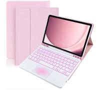 FAYGAOAI Funda con Teclado para Samsung Galaxy Tab A7 10.4'' 2022/2020 (SM-T500/T505), Contiene Ñ, Retroiluminación 7 Colores, Teclado Inalámbrico Magnético Desmontable con Soporte para S Pen,Rosado