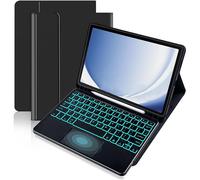 FAYGAOAI Funda con Teclado para Samsung Galaxy Tab S6 Lite 10.4'' 2024/2022/2020, Contiene Ñ, Retroiluminación 7 Colores, Teclado Inalámbrico Magnético Desmontable con Soporte para S Pen,Negro