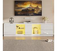 FAYICIC 160 x 40 x 52 cm soporte de TV brillante, aparadores con iluminación LED, para televisores de 65", adecuado para salón y dormitorio