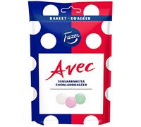 Fazer Avec Ranskalaisia Pastilleja (Pastillas Francesas) Menta Chocolates Dragee Drops Bolsa de caramelos 175g